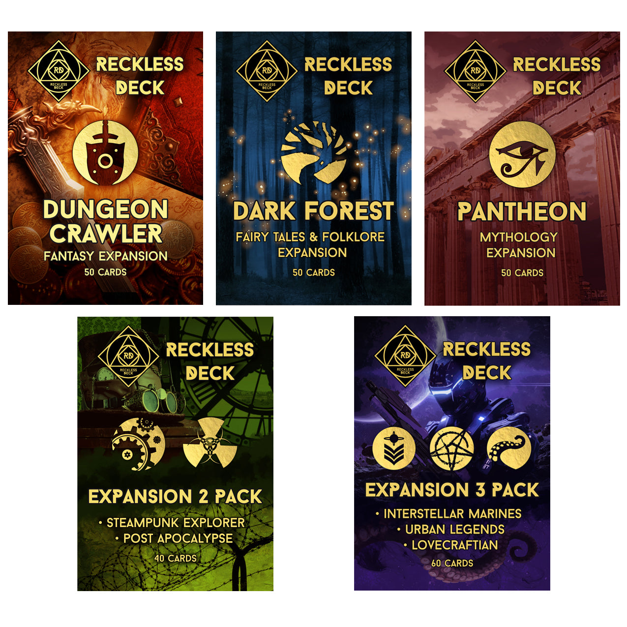 Reckless Deck ESSENTIALS Set - Character Creating Card Deck Bundle