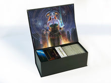 Load image into Gallery viewer, An image showing the Magnetic Box with the interior illustration and complete card contents