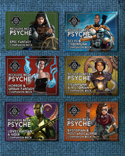 Load image into Gallery viewer, An image showing the product cover art of each of the six individual genre companion sets included in Psyche.