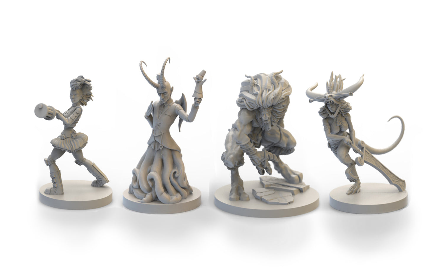 Resin Gaming Minis - Set of 4